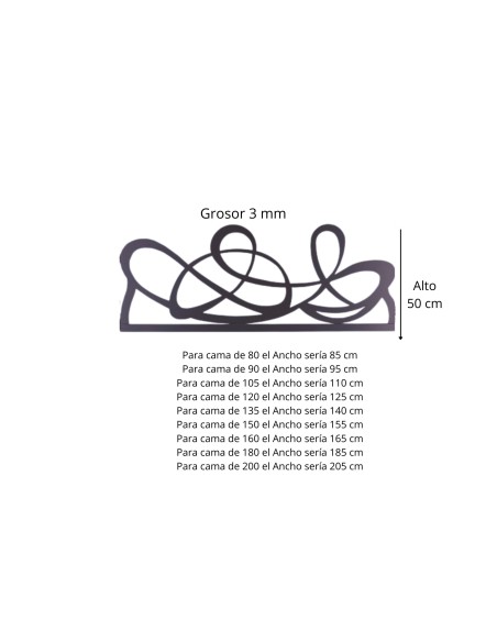 Cabecero de forja Maño, diseño artesanal y elegante disponible en varios colores