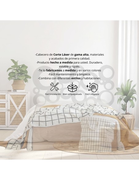 Cabecero Marina pintado al horno, estilo moderno y duradero para dormitorio