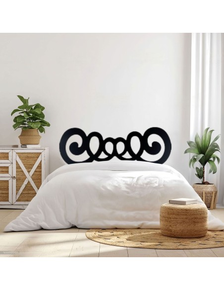 Cabecero de forja Portugués en color negro para cama de 150 cm