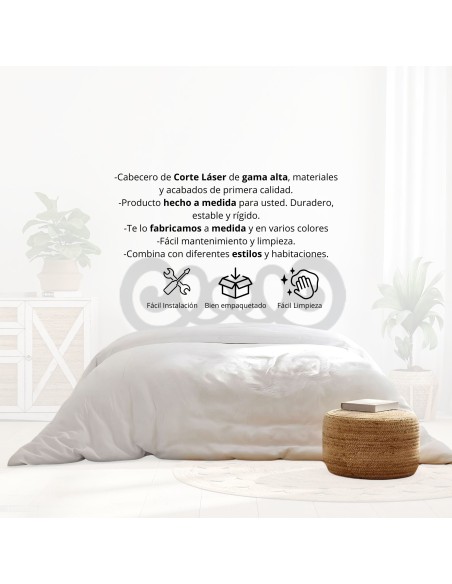 Cabecero de forja Portugués, diseño clásico y artesanal disponible en varios colores