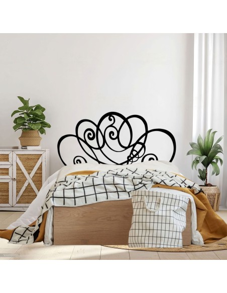 Cabecero de forja Úrsula en color negro para cama de 150 cm