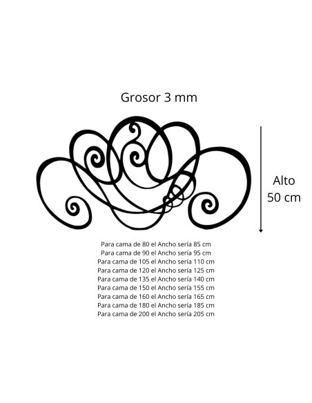 Cabecero Úrsula pintado al horno, estilo elegante y duradero para dormitorio