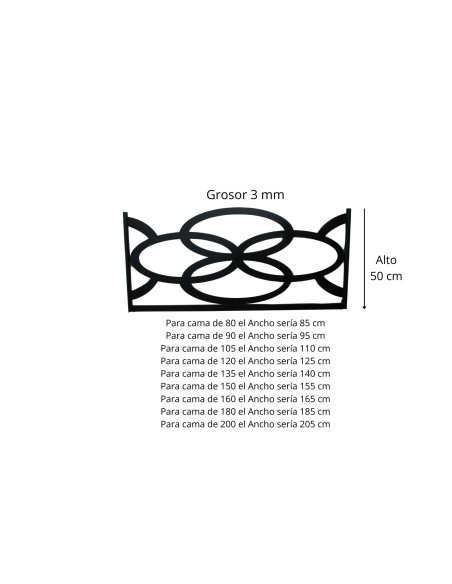 Cabecero Tui pintado al horno, estilo elegante y duradero para dormitorio