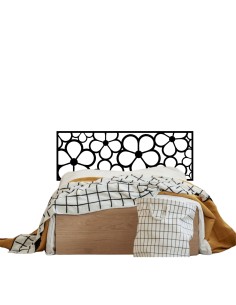 Cabecero de forja Lira en color blanco, ideal para cama de 150 cm 2